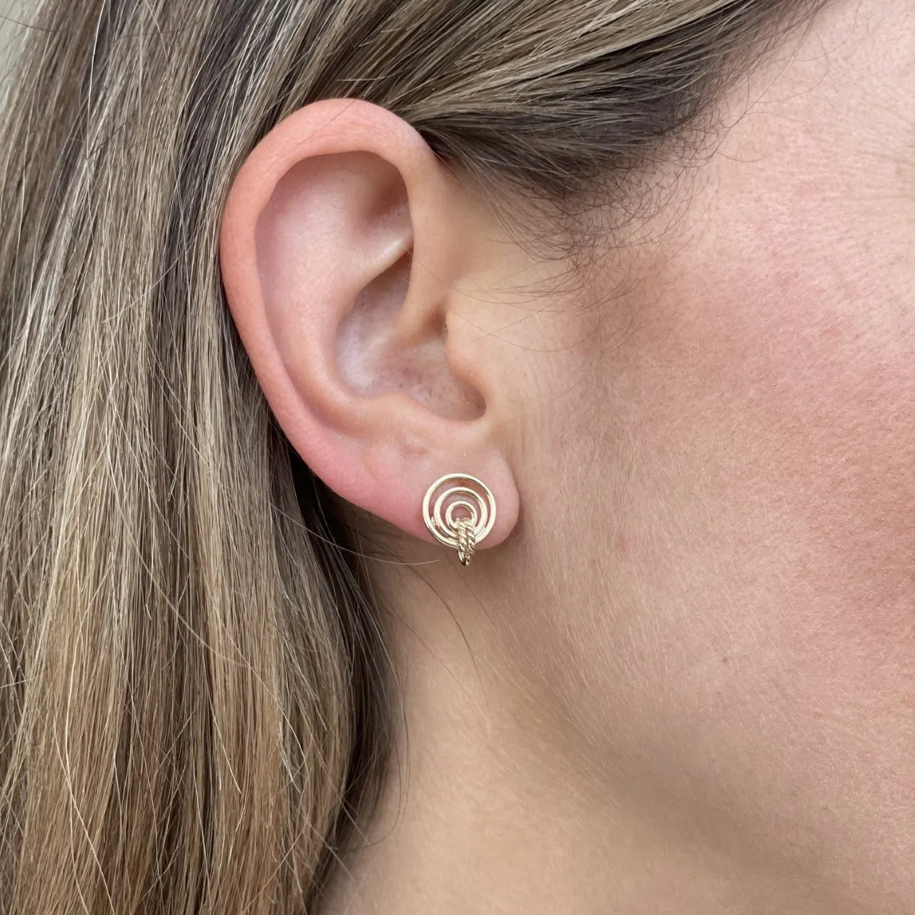 Mini Orbit 14K YG Earrings