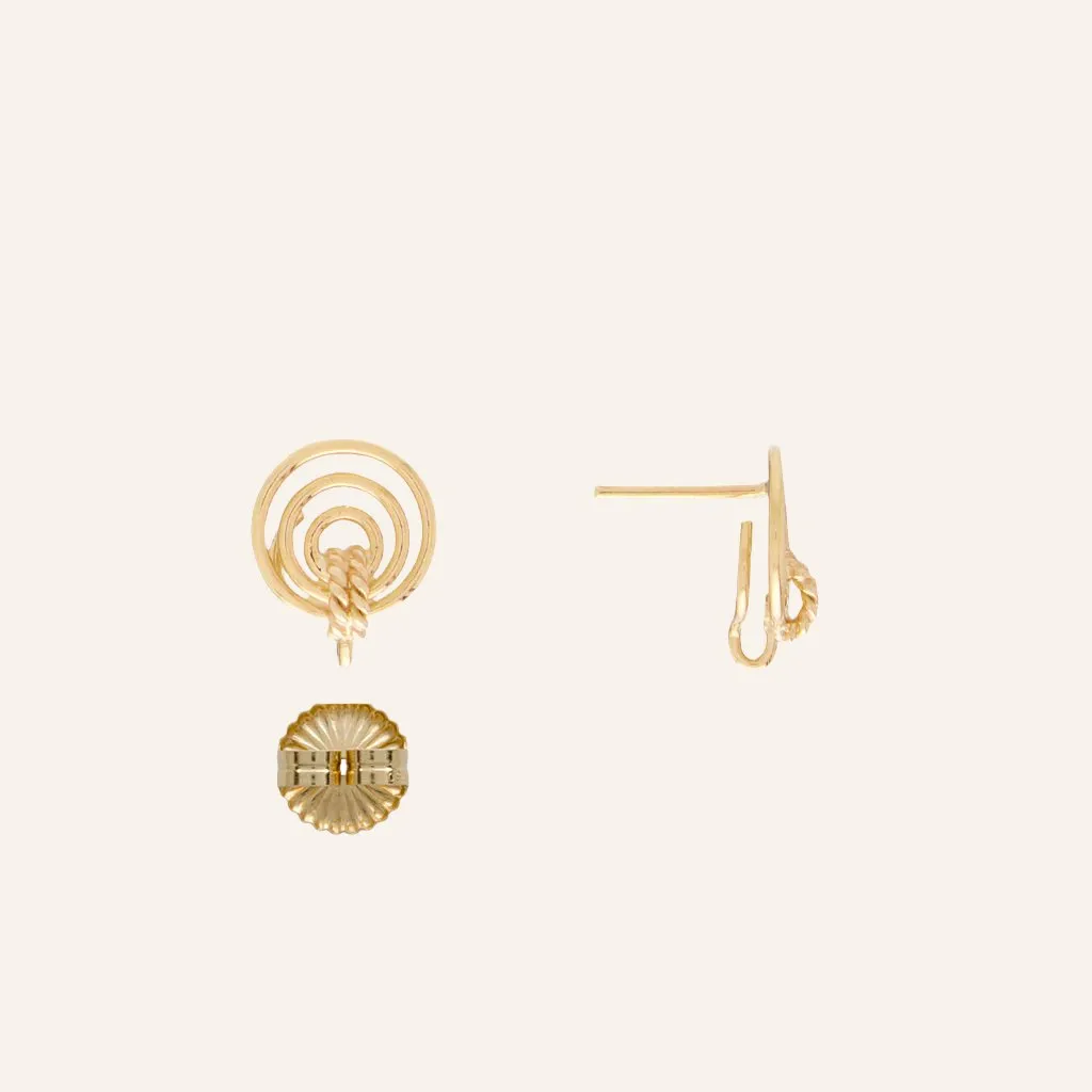 Mini Orbit 14K YG Earrings