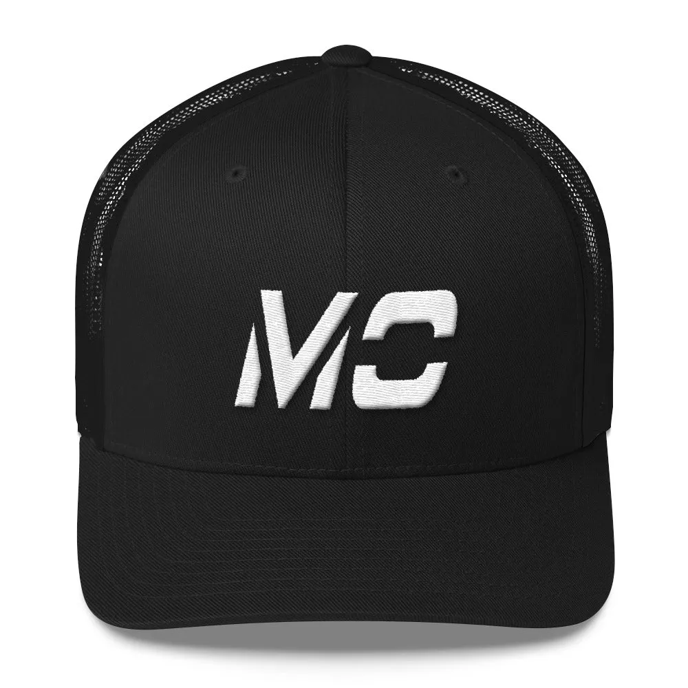 Missouri - Mesh Back Trucker Cap - White Embroidery - MO - Many Hat Color Options Available