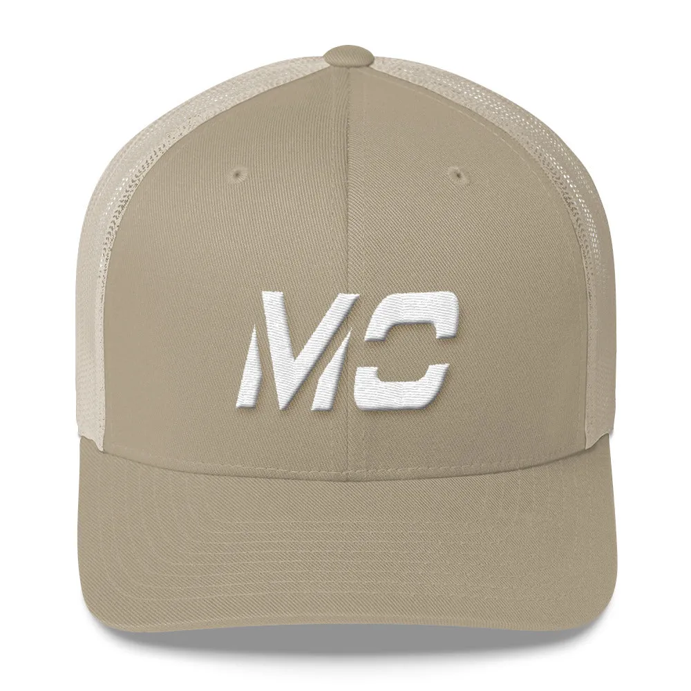 Missouri - Mesh Back Trucker Cap - White Embroidery - MO - Many Hat Color Options Available