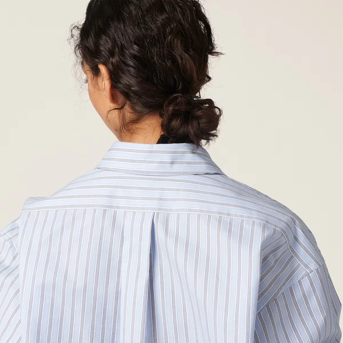 MiuMiu  |Stripes Casual Style Long Sleeves Cotton Elegant Style