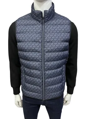 MK Logo Quilted Blue Gilet