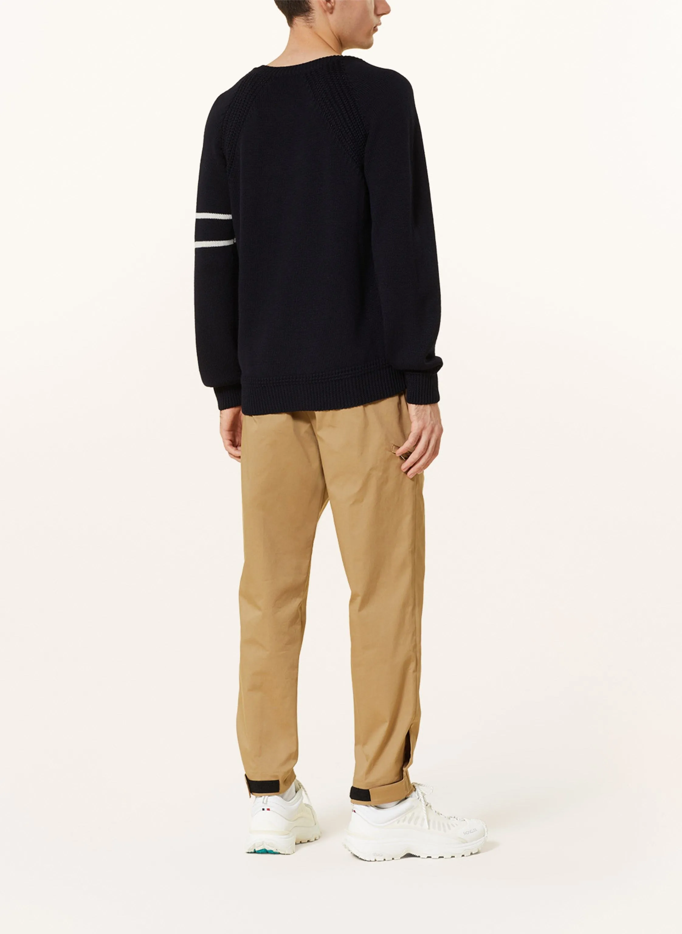 MONCLER  |Crew Neck Wool Blended Fabrics Street Style Long Sleeves