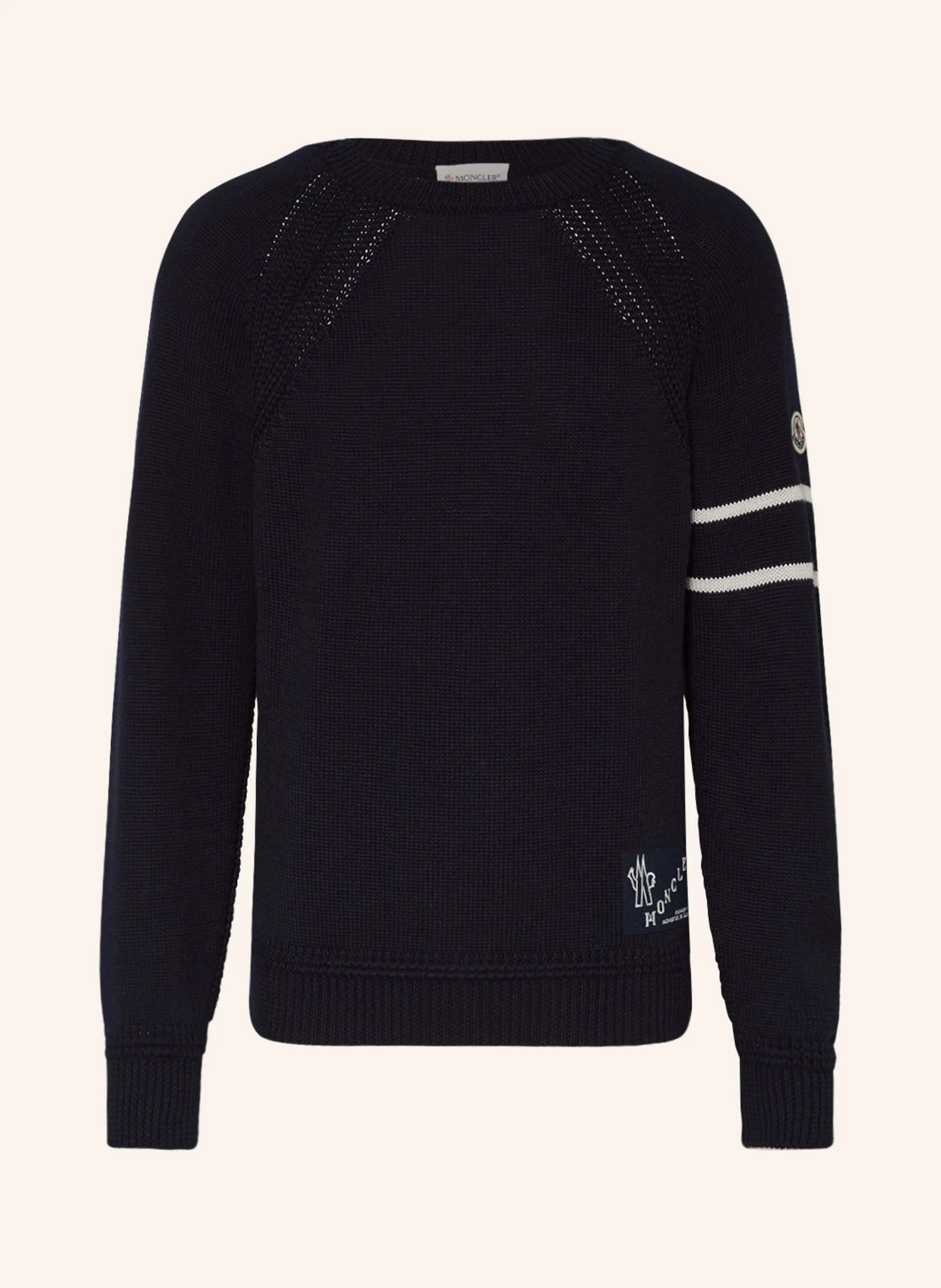 MONCLER  |Crew Neck Wool Blended Fabrics Street Style Long Sleeves