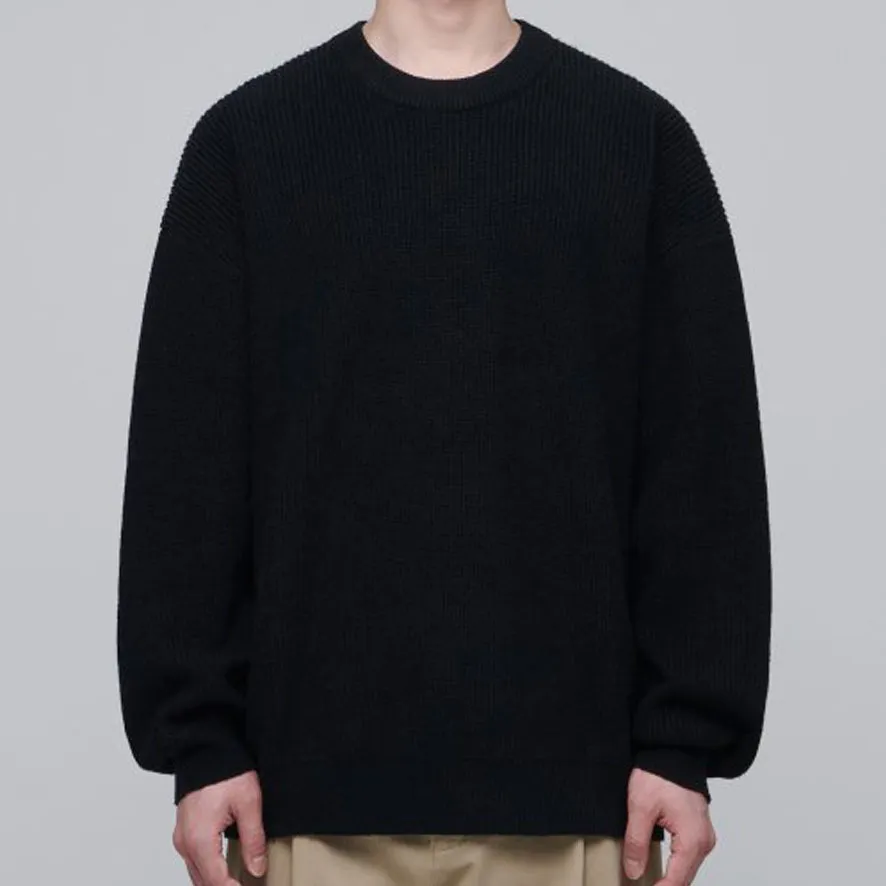 MUSINSA STANDARD  |Crew Neck Wool Cashmere Nylon Street Style Long Sleeves