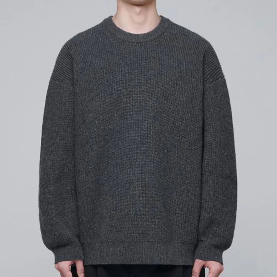 MUSINSA STANDARD  |Crew Neck Wool Cashmere Nylon Street Style Long Sleeves