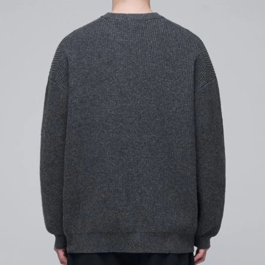 MUSINSA STANDARD  |Crew Neck Wool Cashmere Nylon Street Style Long Sleeves