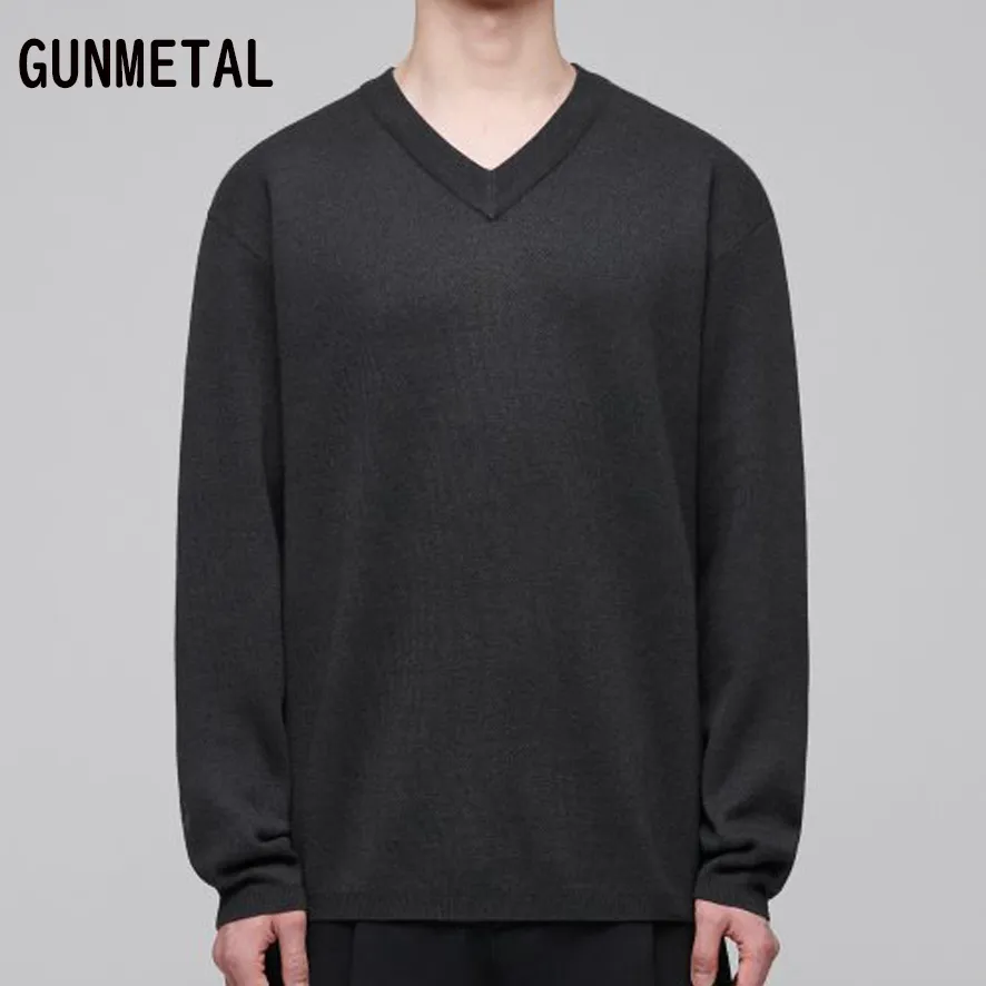 MUSINSA STANDARD  |Wool Nylon Street Style V-Neck Long Sleeves Plain Sweaters