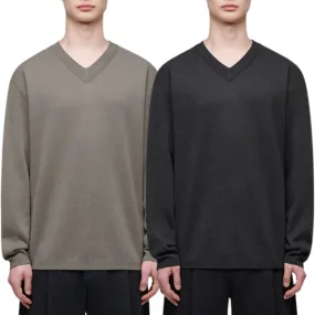 MUSINSA STANDARD  |Wool Nylon Street Style V-Neck Long Sleeves Plain Sweaters