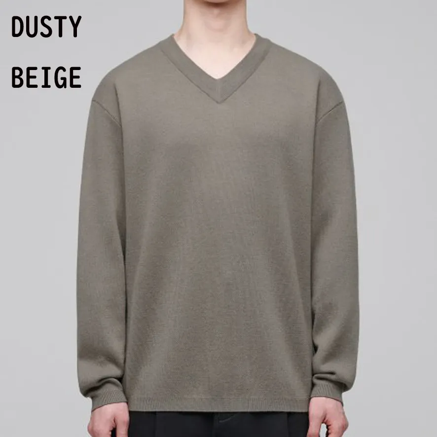 MUSINSA STANDARD  |Wool Nylon Street Style V-Neck Long Sleeves Plain Sweaters