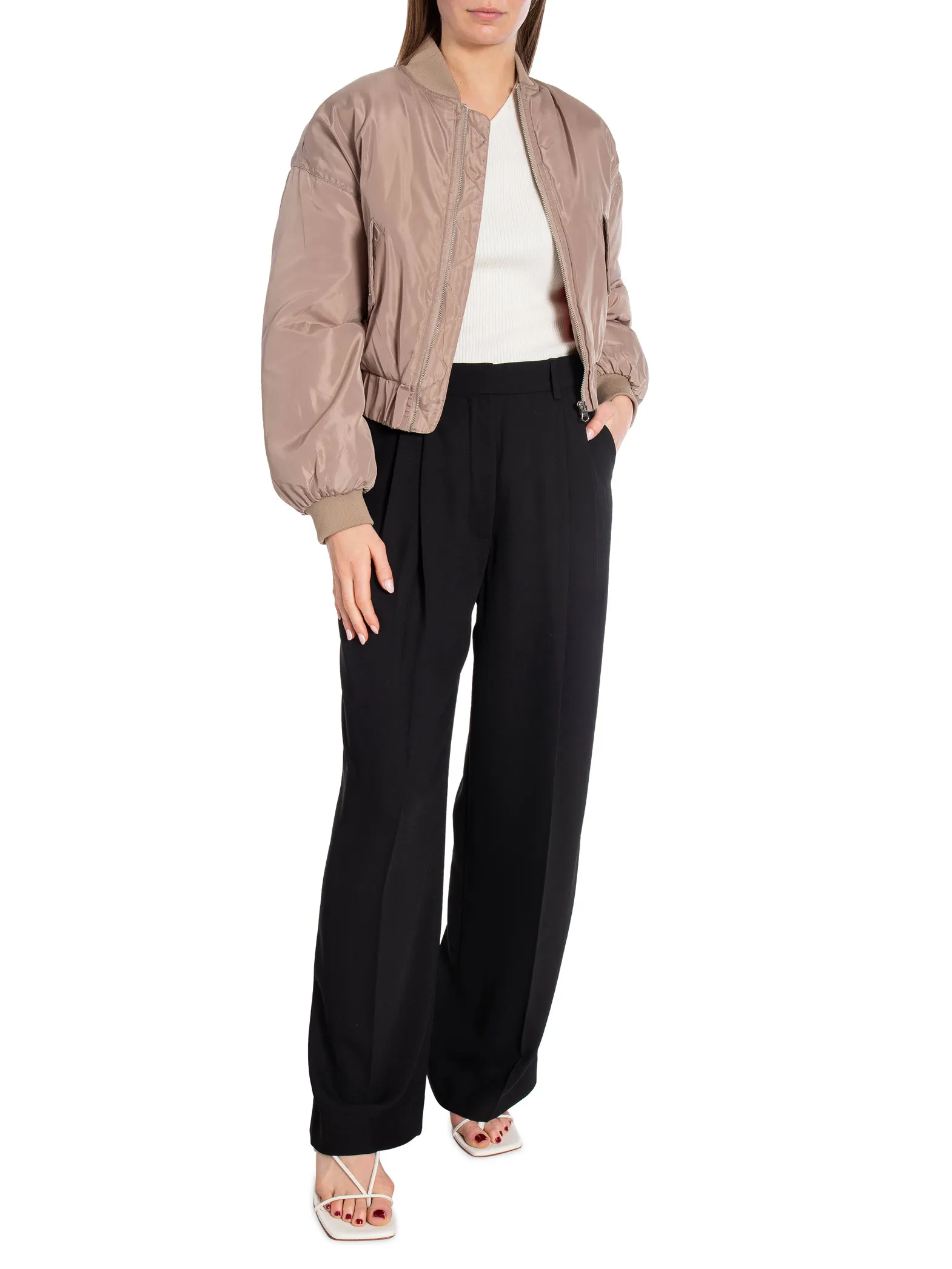 NEO NOIR BOMBER JACKET NADJA LIGHT TAUPE