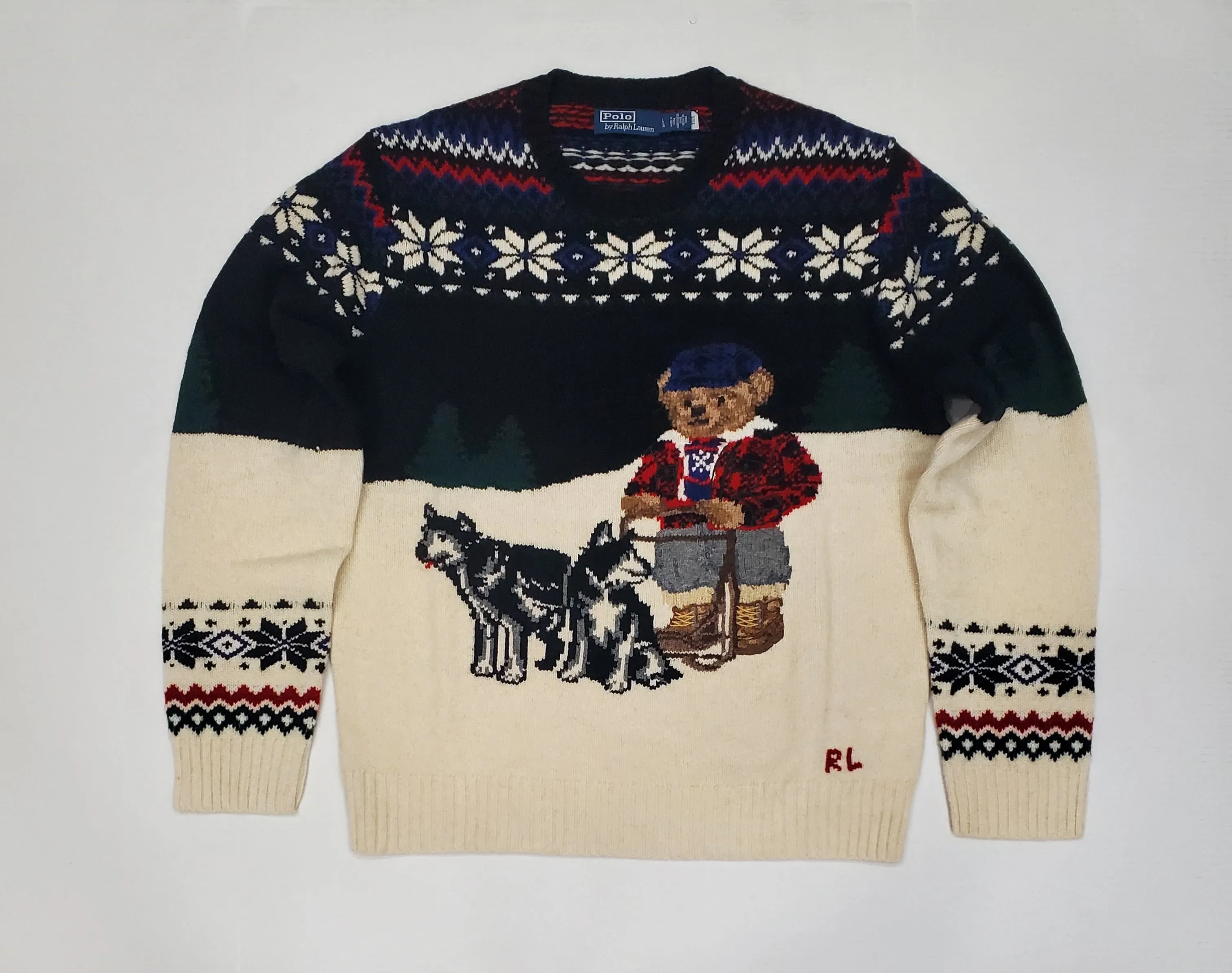 Nwt Polo Ralph Lauren Iditarod Teddy Bear Wool Sweater