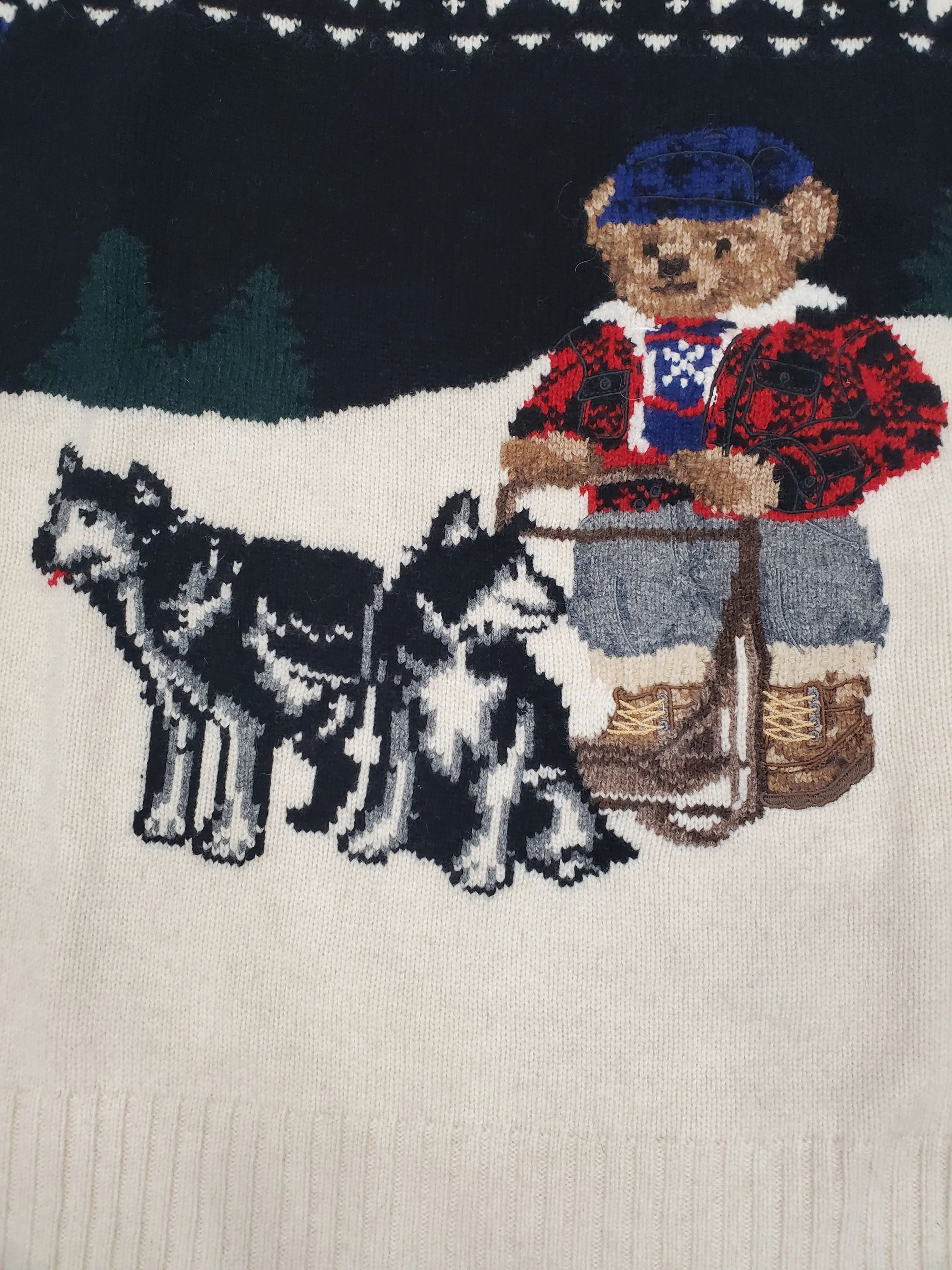 Nwt Polo Ralph Lauren Iditarod Teddy Bear Wool Sweater