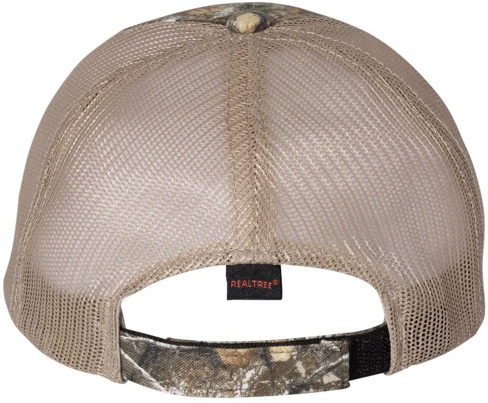 Outdoor Cap Washed Brushed Mesh-Back Camo Cap