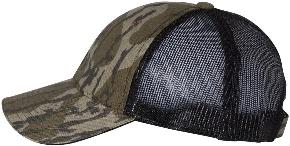 Outdoor Cap Washed Brushed Mesh-Back Camo Cap