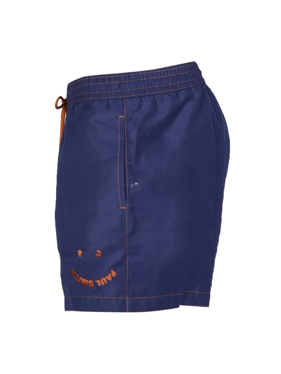 Paul Smiley Logo Drawstring Swim Trunks