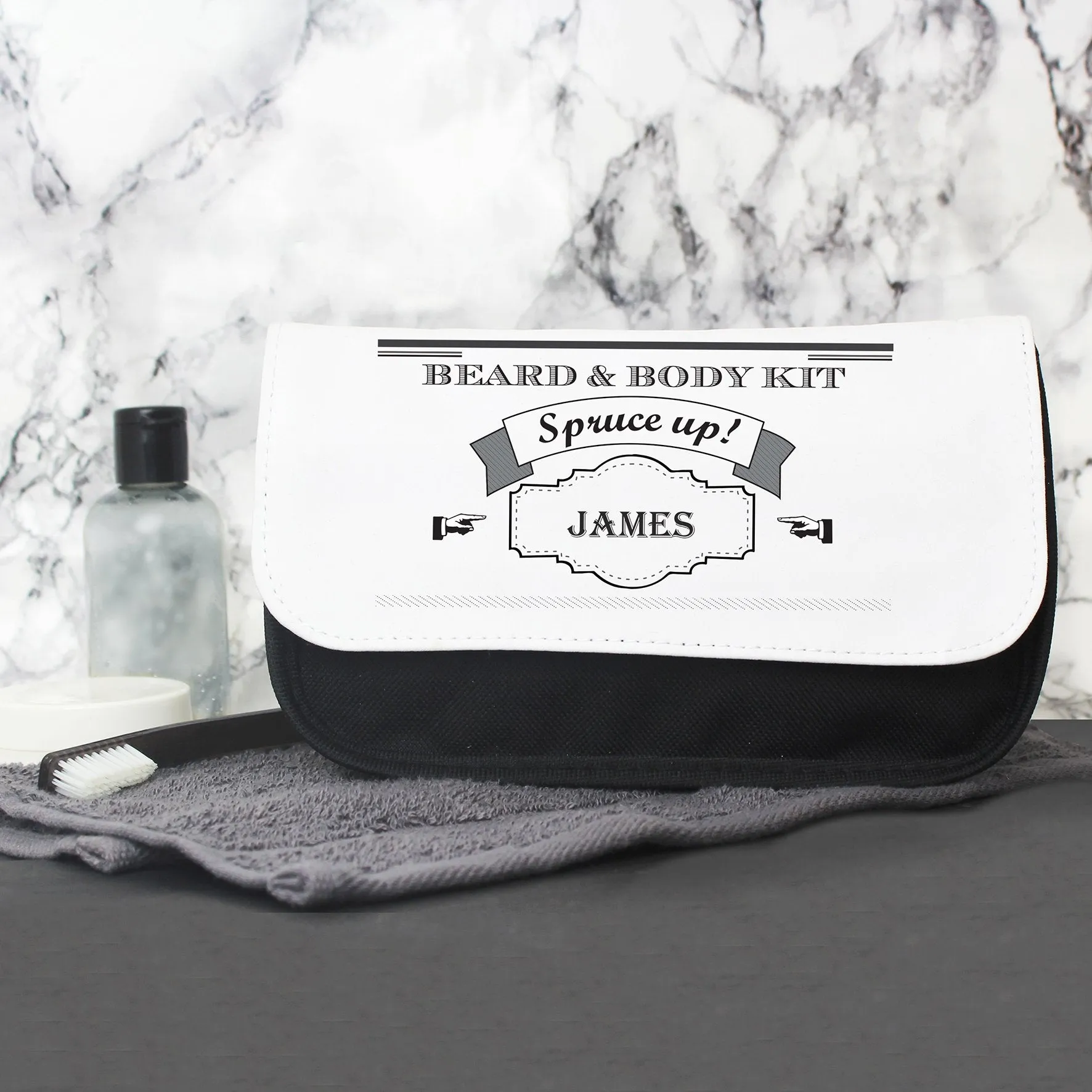 Personalised Spruce Up Men's Wash Bag