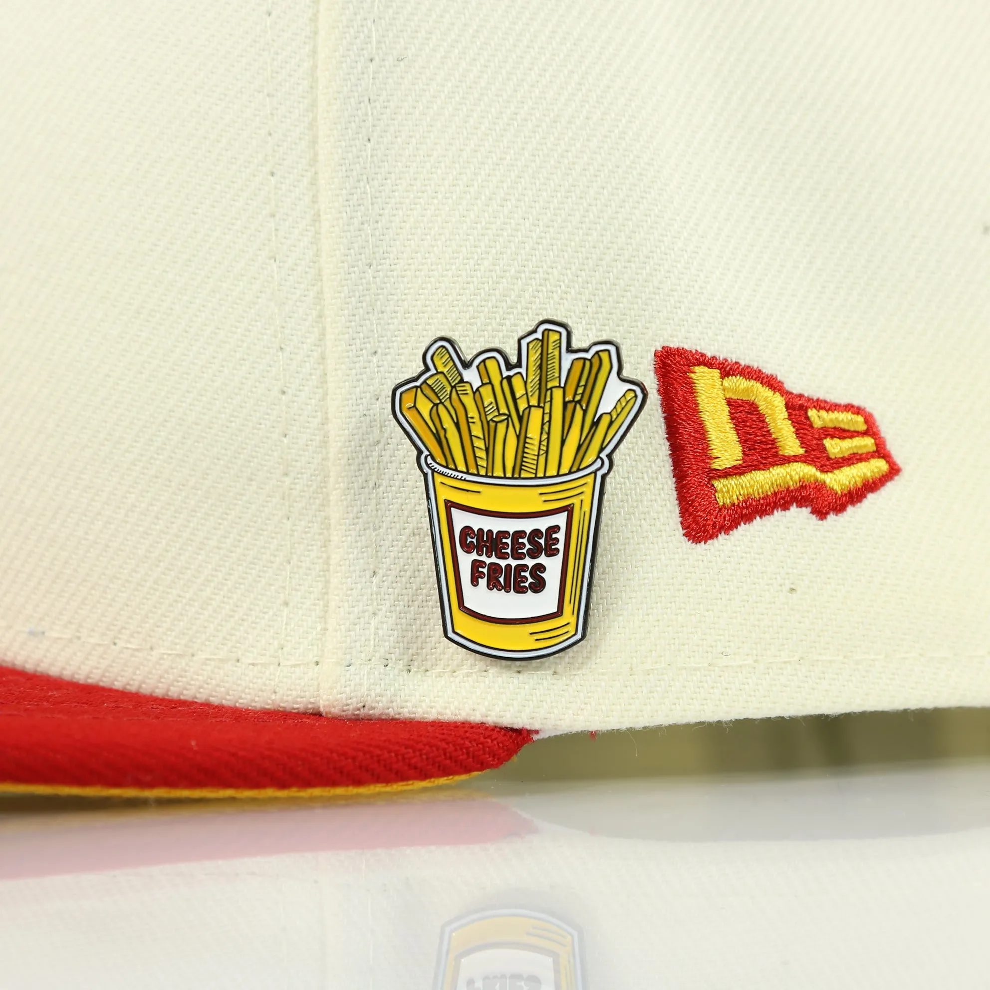 Philadelphia Cheese Fries Fitted Cap Pin | Enamel Pin for Side Patch Fitted Hat