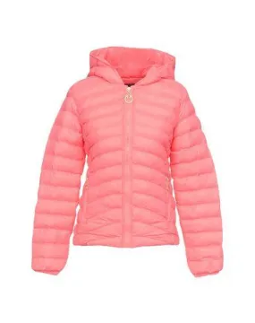 Pinko Women Synthetic Down Jacket Pink 14 UK