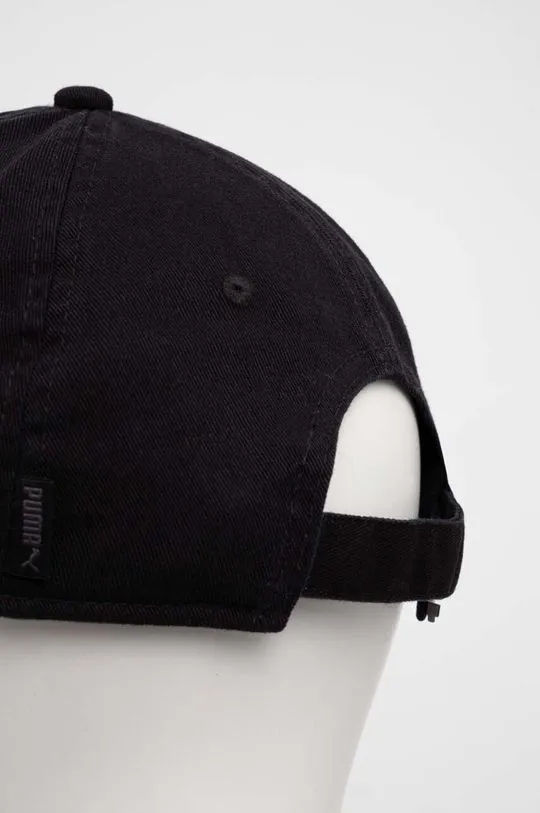 Puma cotton baseball cap black color