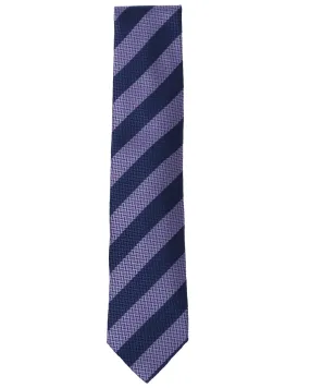 Purple and Navy Striped Tie