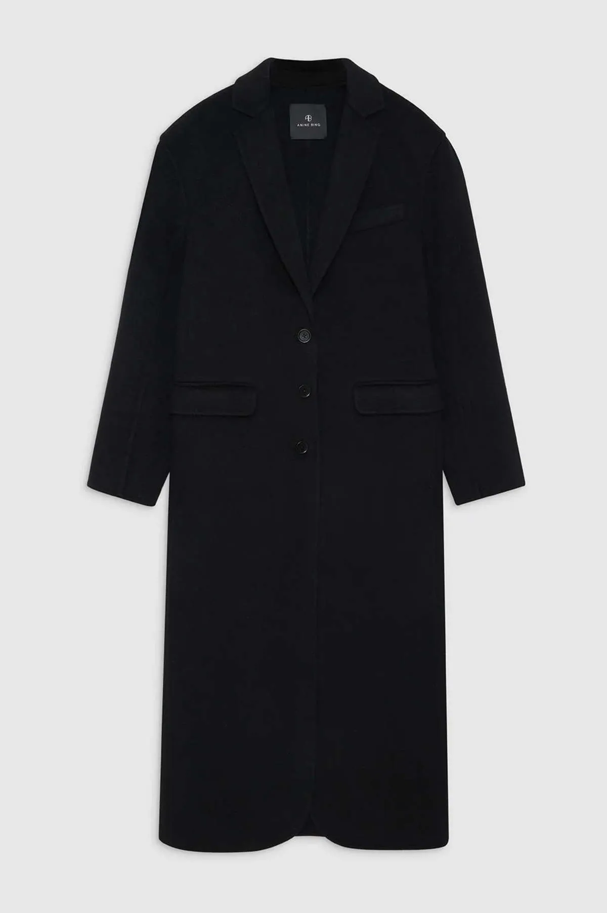 Quinn  Cashmere Blend Coat - Black