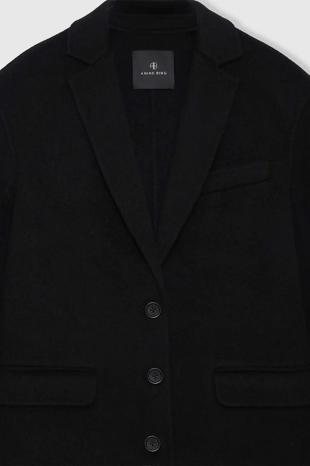 Quinn  Cashmere Blend Coat - Black