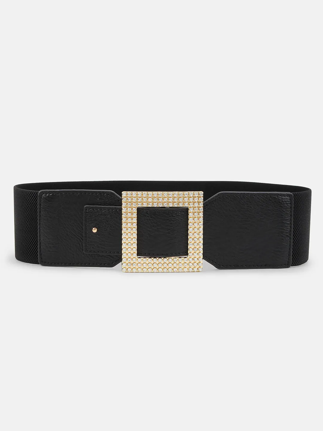 Rectangle Studded Buckle Belt