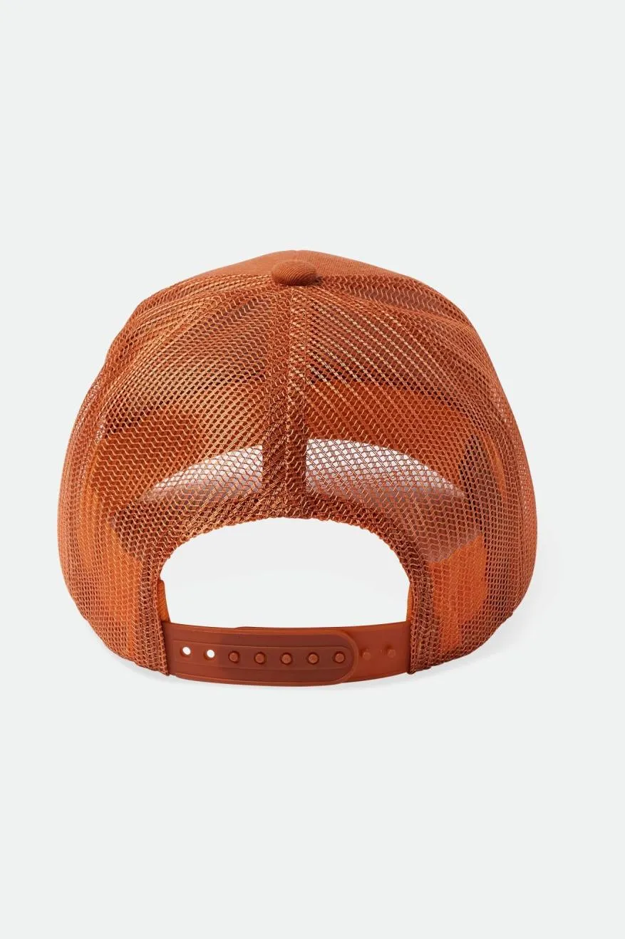 Rival Stamp Netplus MP Trucker Hat - Paradise Orange/Paradise Orange