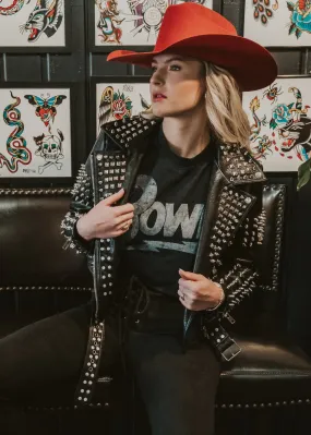 Rock On Black Studded Moto Jacket