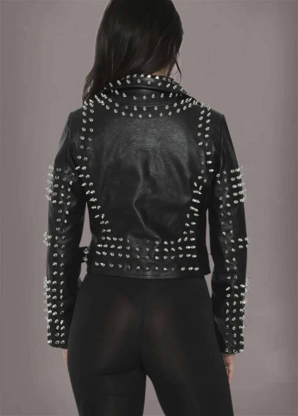 Rock On Black Studded Moto Jacket