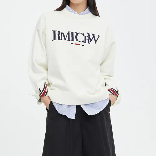 ROMANTIC CROWN  |Unisex Street Style Long Sleeves Logo Sweaters