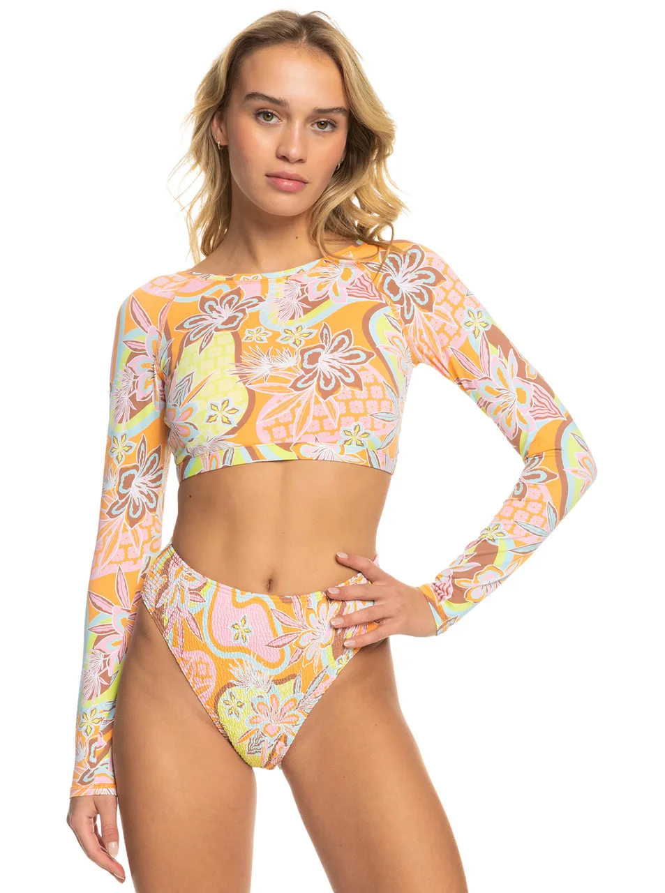 ROXY DELIC LONG SLEEVE CROPPED RASHGUARD