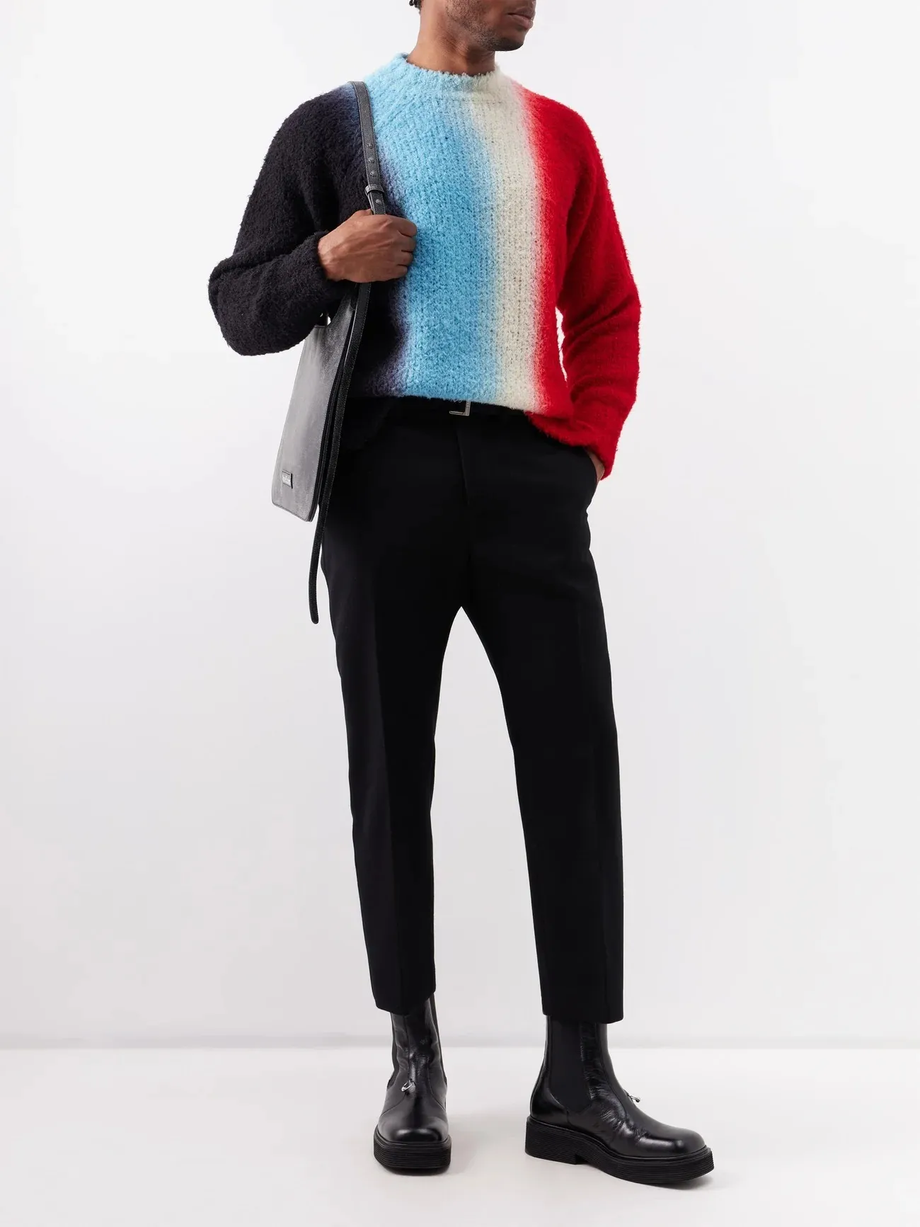 sacai  |Unisex Wool Street Style U-Neck Long Sleeves Designers