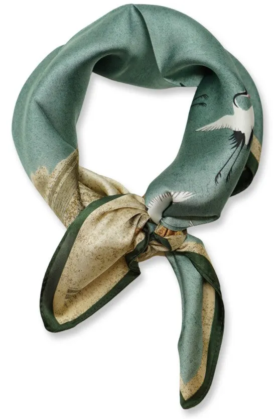 Sage colored crane scarf