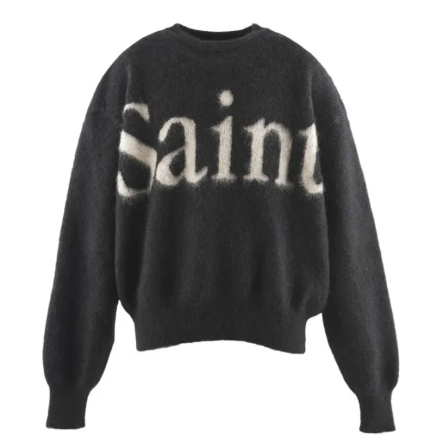 Saint Mxxxxxx  |Crew Neck Unisex Wool Street Style Long Sleeves Plain