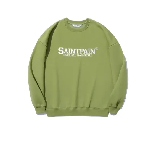 SAINTPAIN  |Unisex Street Style Long Sleeves Logo Sweatshirts