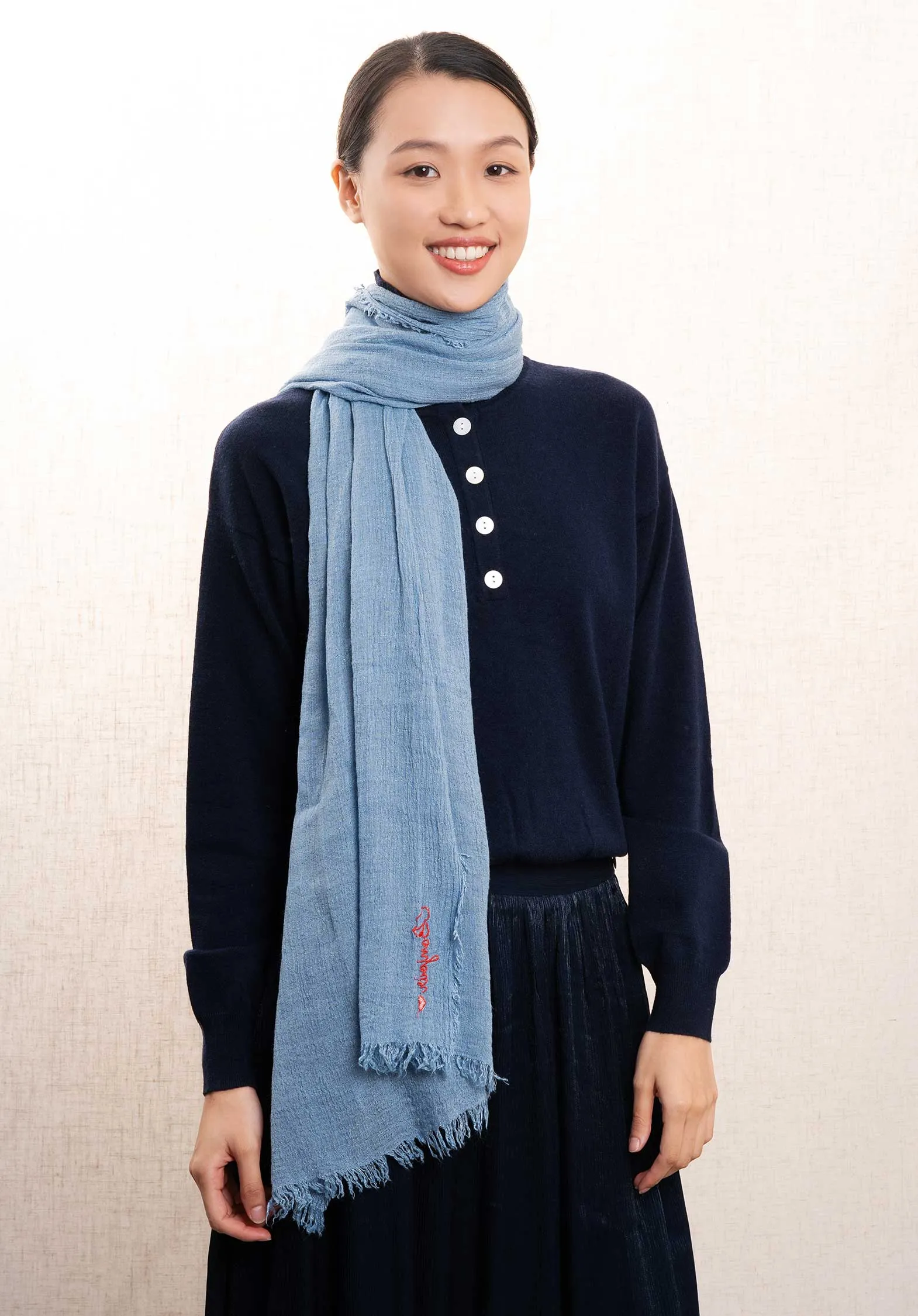 Scarf Ech0345 Blue-Jean