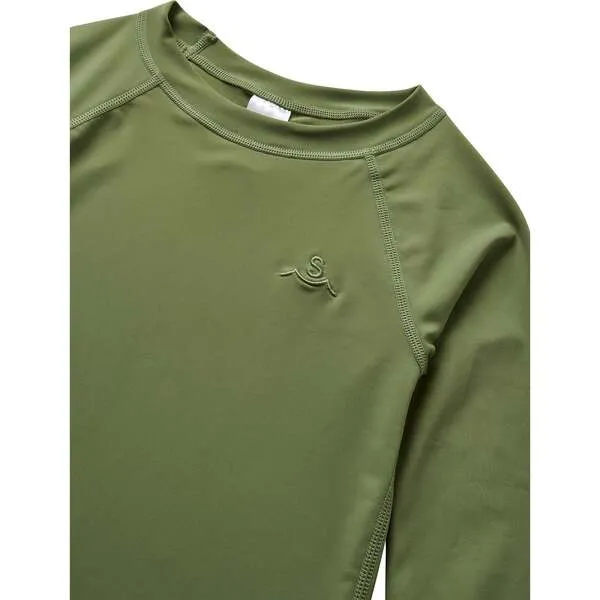 Seaesta Surf Long Raglan Sleeve Rashguard, Seaweed