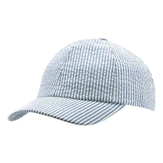 Seersucker Ball Cap - Denim