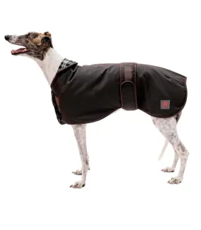 Sighthound waxed dog coat 56cm brown Firefoot