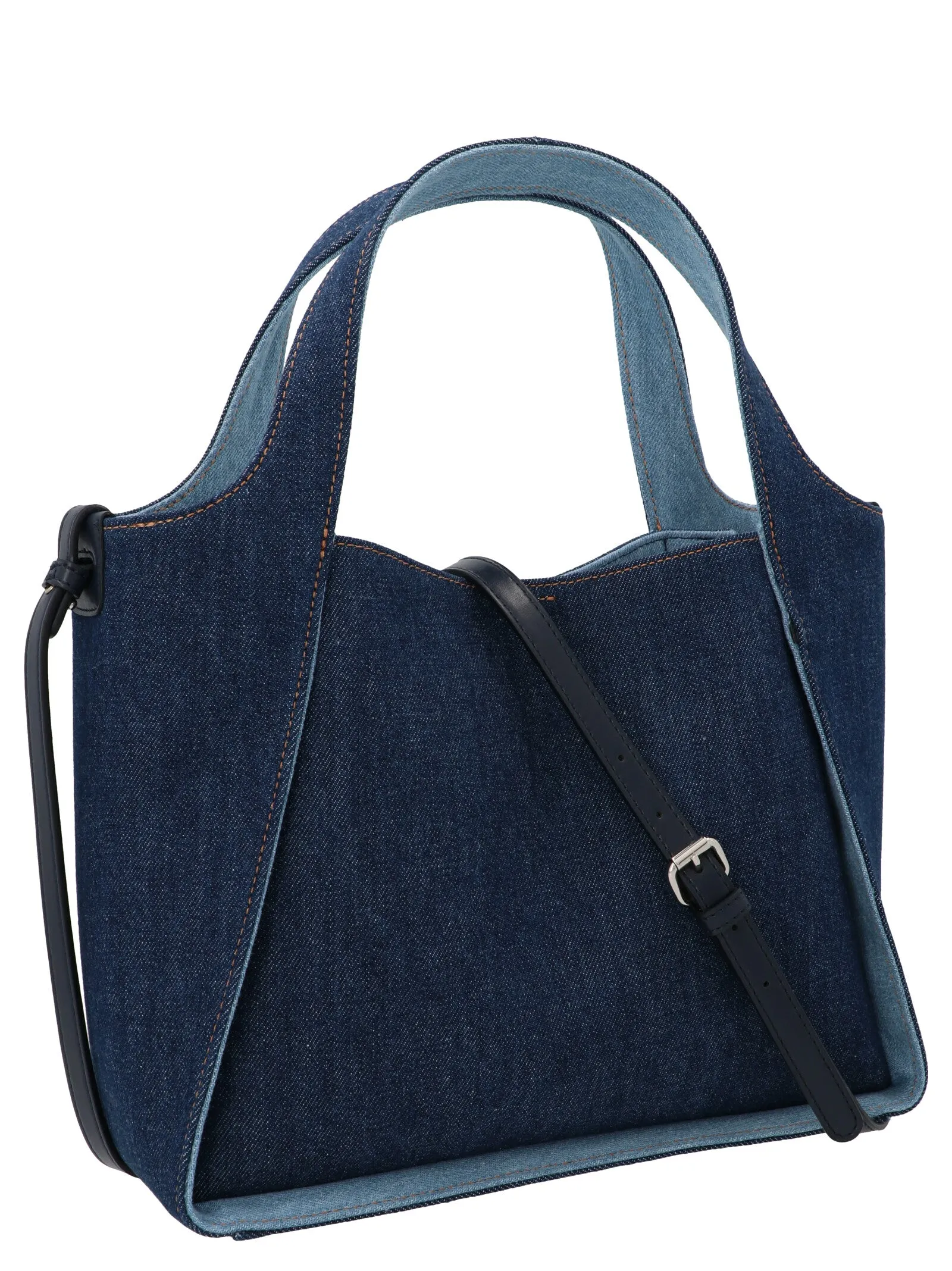 Stella McCartney Logo Detailed Denim Tote Bag