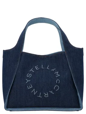 Stella McCartney Logo Detailed Denim Tote Bag