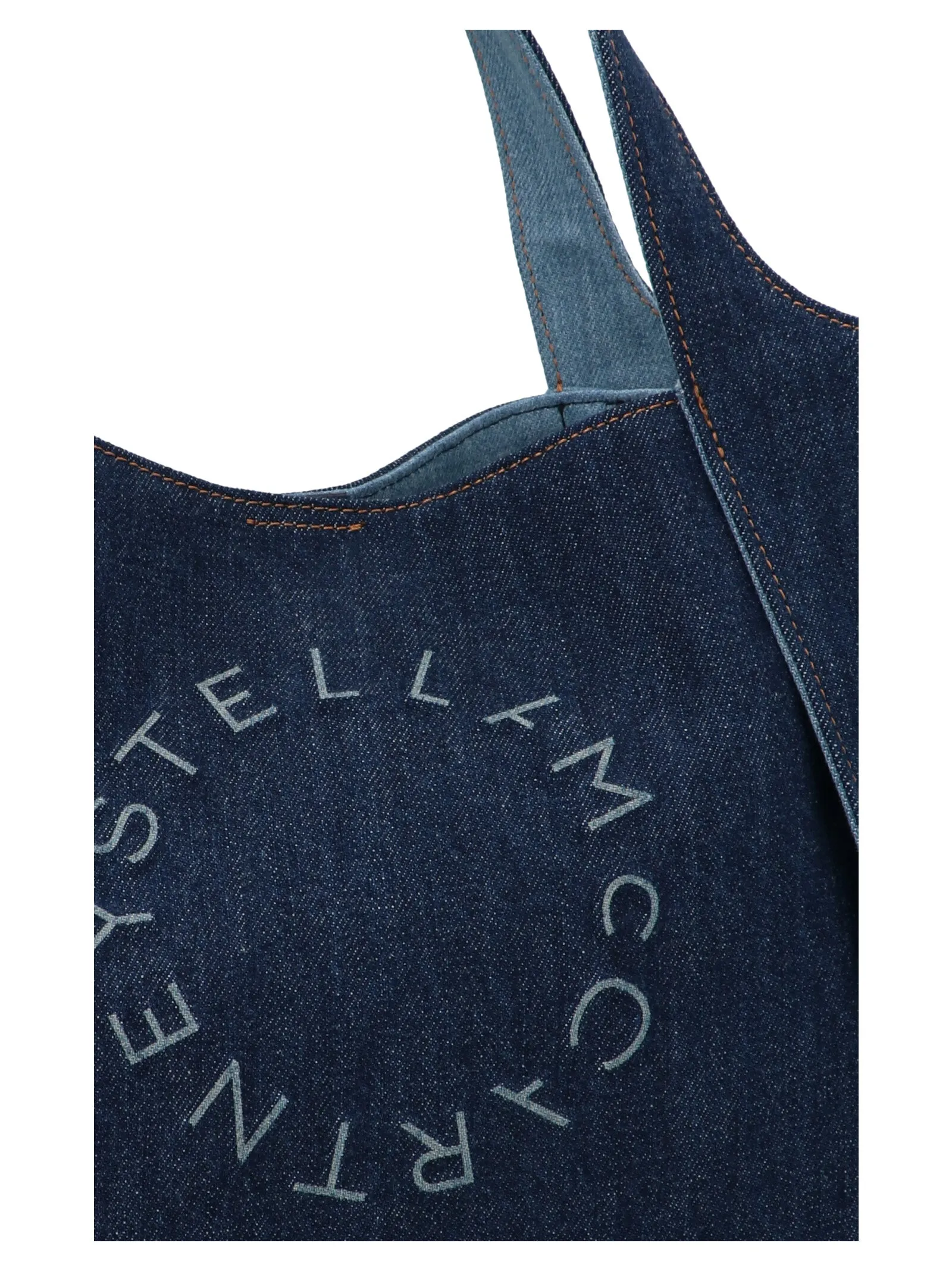 Stella McCartney Logo Detailed Denim Tote Bag