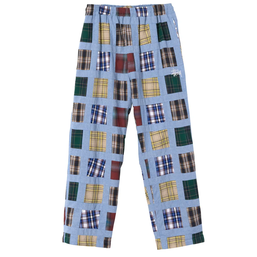 STSSY MADRAS PATCHWORK RELAXED PANT // PLAID