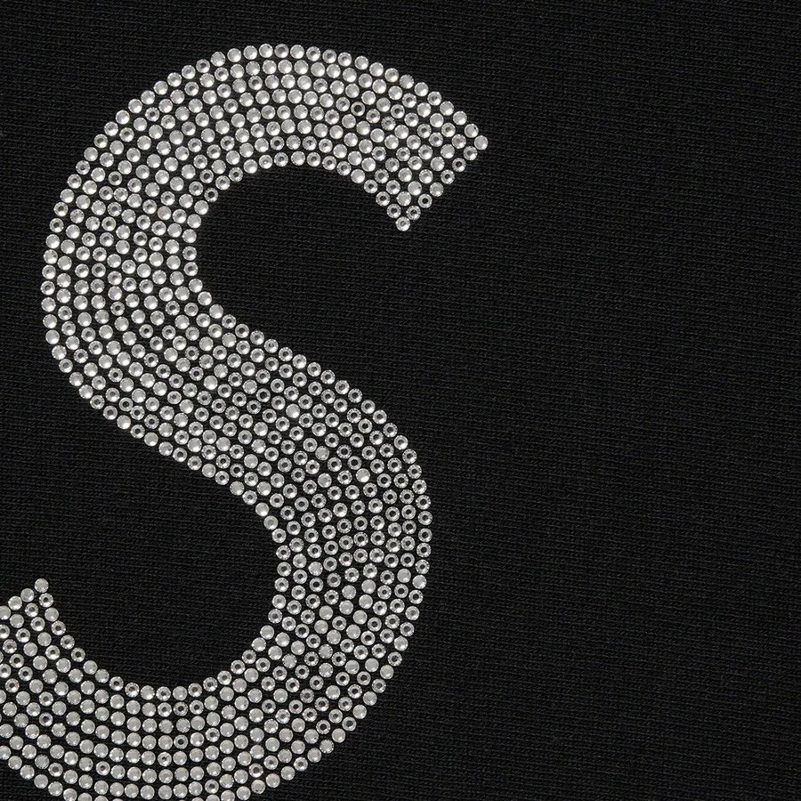 Supreme Swarovski S Logo Hooded Sweatshirt Black