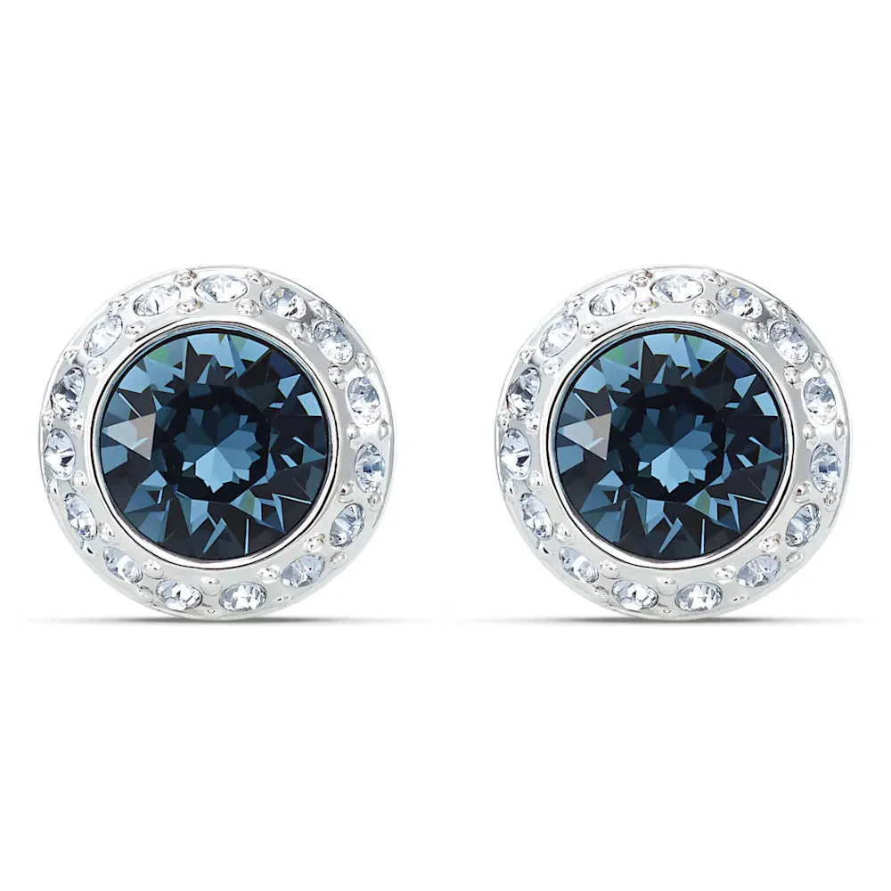 Swarovski ANGELIC Stud Pierced Earrings Blue, Rhodium plated -5536770