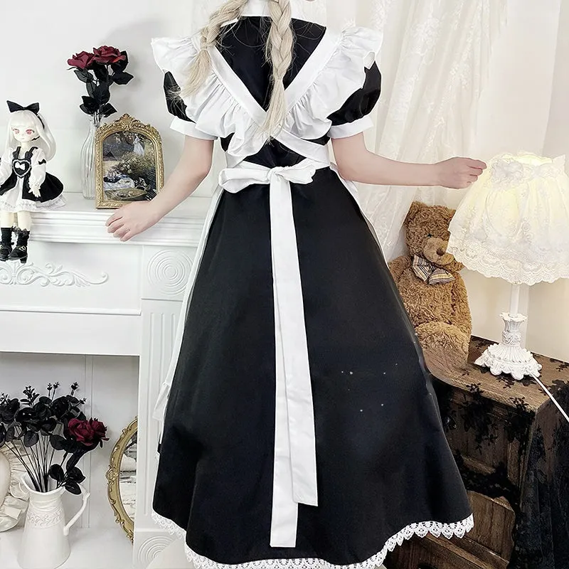 Sweet Classical Neko Maid Long Dress Short Sleeves ON656