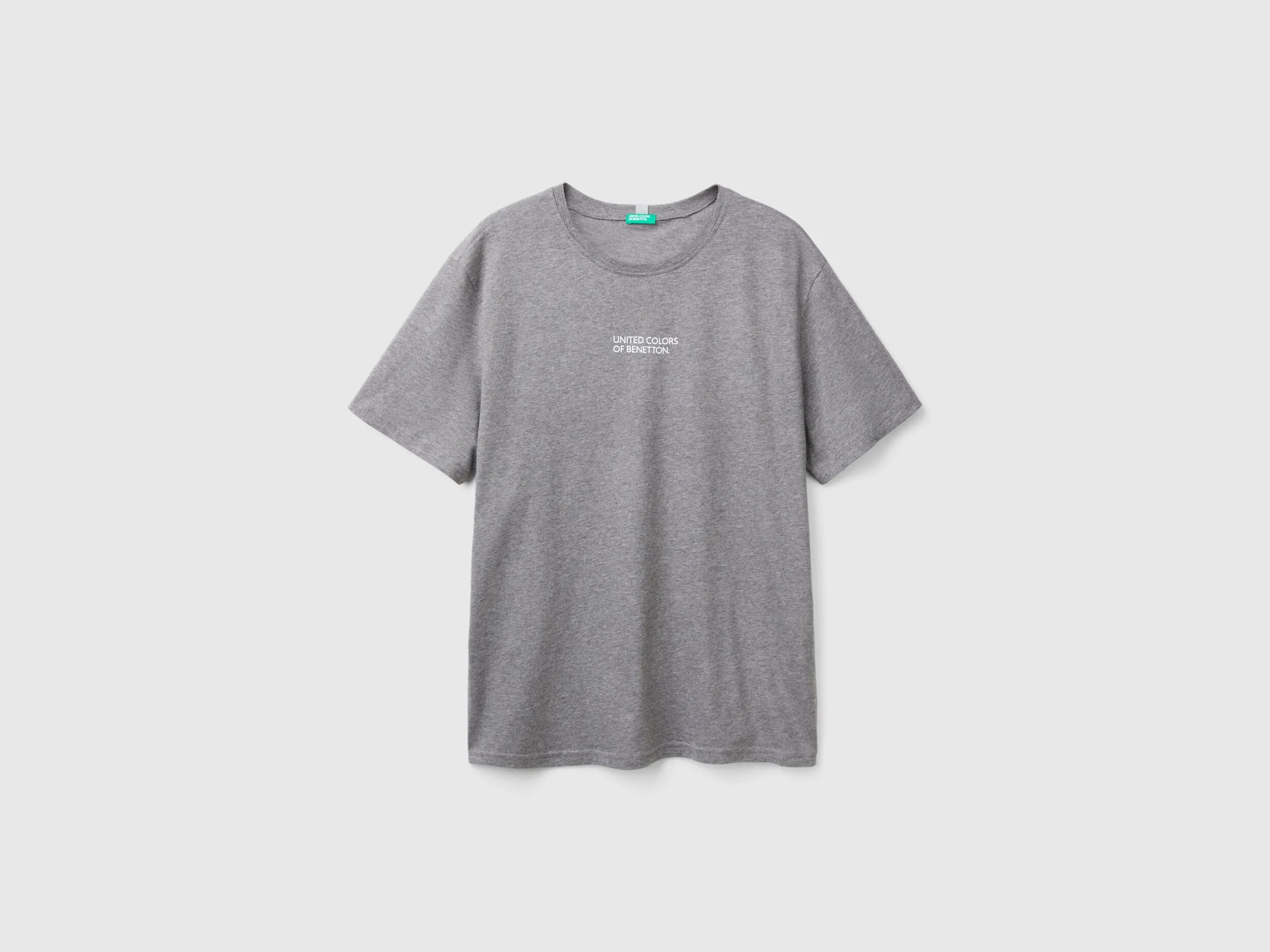 T-shirt with logo print - Dark Gray | Benetton