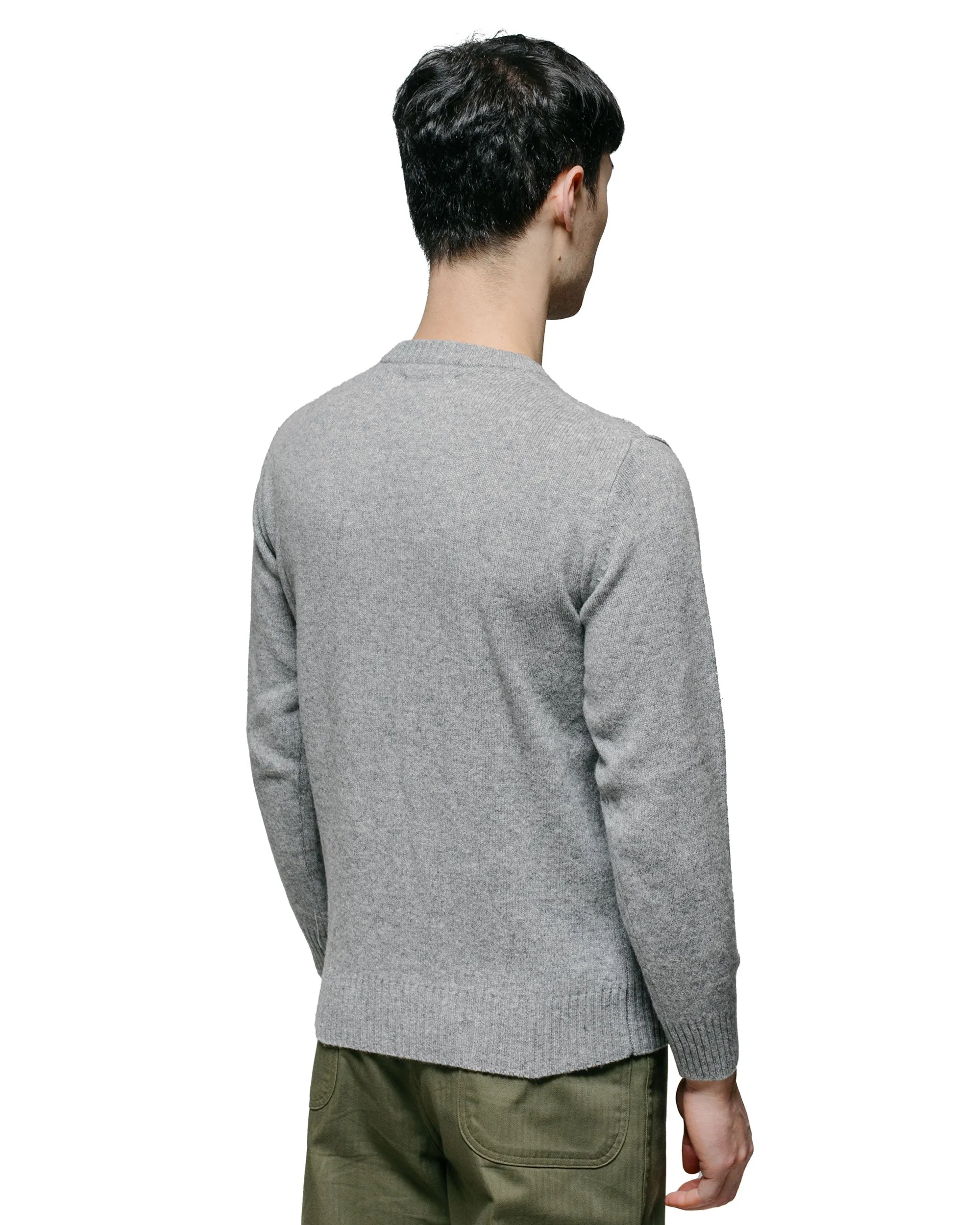 The Real McCoy's MC21114 Wool Crewneck Sweater Grey